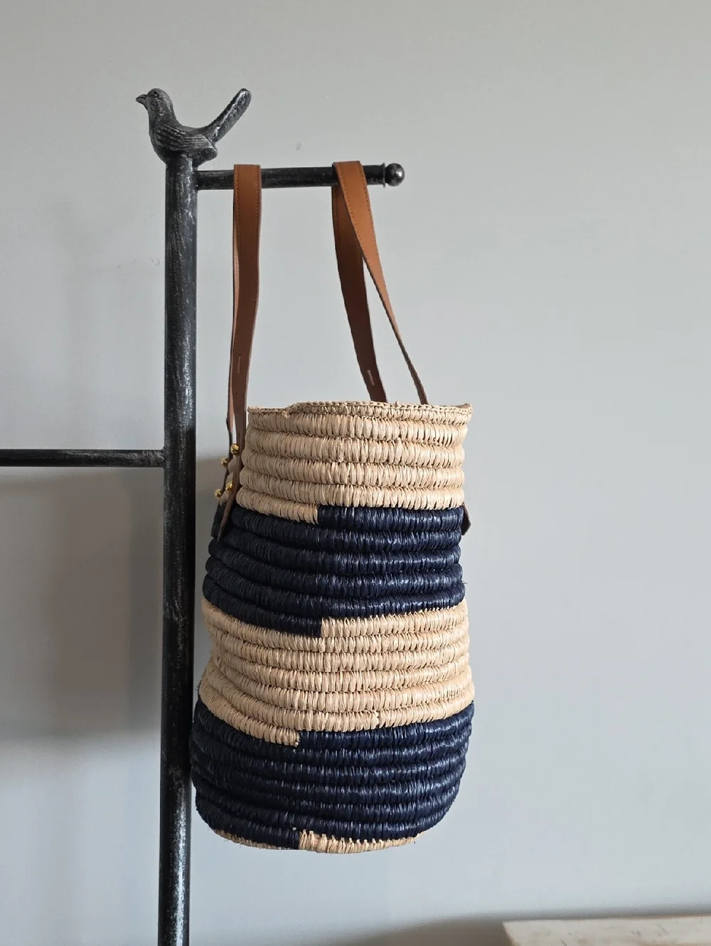 Frame Natural Woven Straw Tote - Picture 2 of 9